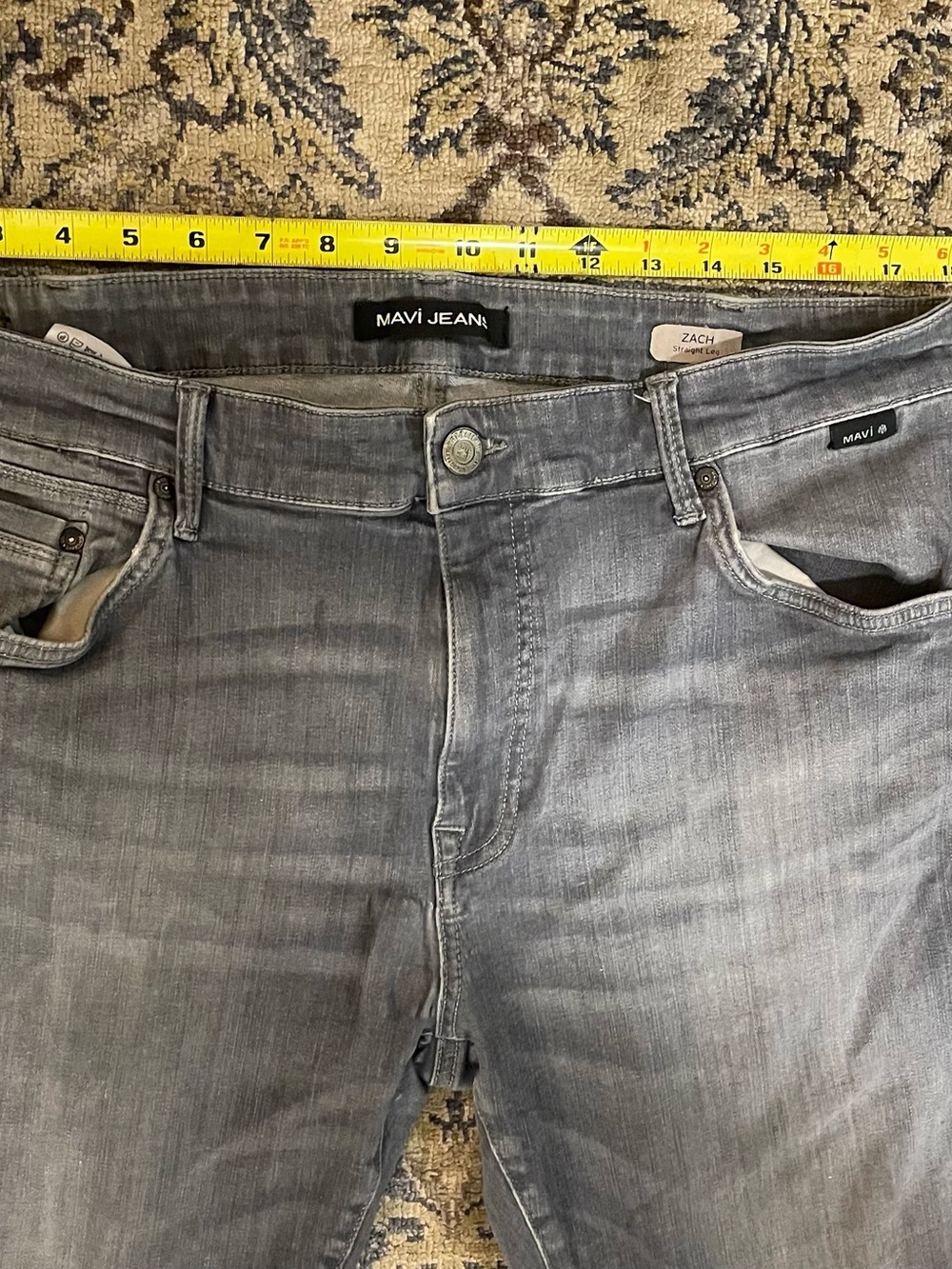 Mavi Men’s Gray Relaxed Straight Jeans - Picture 4 of 8